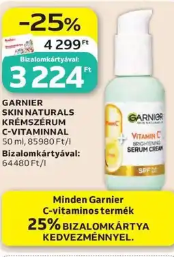 Auchan Garnier skin naturals krémszérum c-vitaminnal ajánlat
