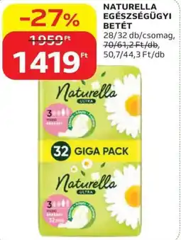 Auchan Naturella egészségügyi betét ajánlat