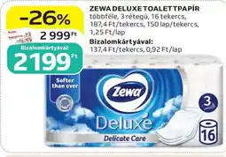 Auchan Zewa Deluxe toalettpapír ajánlat