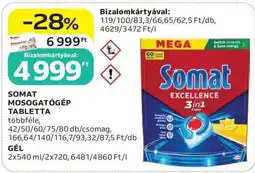 Auchan Somat mosogatógép tabletta vagy gél ajánlat