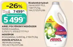Auchan Ariel folyékony mosószer, mosópor vagy mosókapszula ajánlat