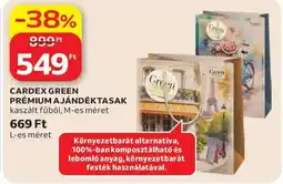 Auchan Cardex green prémium ajándéktasak ajánlat