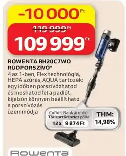 Auchan Rowenta RH20C7WO rúdporszívó ajánlat