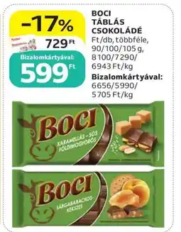 Auchan Boci táblás csokoládé ajánlat