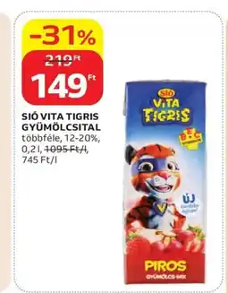 Auchan Sió vita tigris gyümölcsital ajánlat