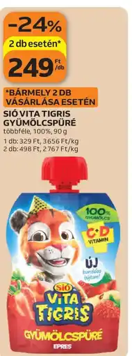 Auchan Sió vita tigris gyümölcpüré ajánlat