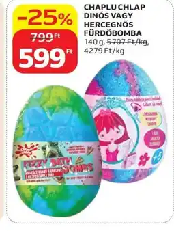 Auchan Chaplu chlap dinós vagy hercegnős fürdőbomba ajánlat