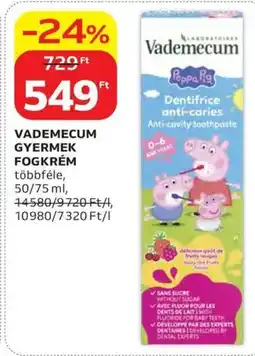 Auchan Vademecum gyermek fogkrém ajánlat
