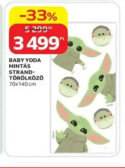 Auchan Baby yoda mintás strandtörölköző ajánlat