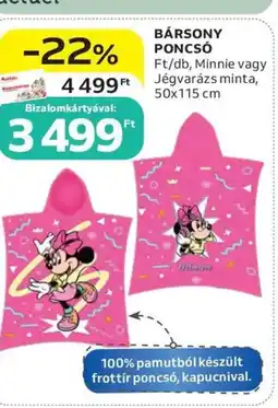 Auchan Actuel bársony poncsó ajánlat