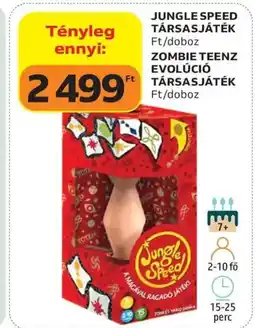 Auchan Jungle Speed vagy Zombie Teenz Evolúció társasjáték ajánlat