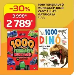 Auchan 1000 Teherautó munkagép, dinó vagy állat - matricája ajánlat