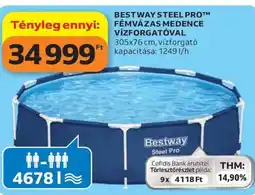 Auchan Bestway steel pro™ fémvázas medence vízforgatóval ajánlat