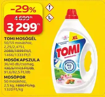Tomi mosógél, mosókapszula vagy mosópor