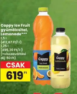 Spar Cappy Ice Fruit gyümölcsital, Lemonade ajánlat