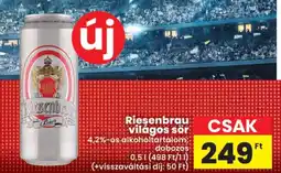 Spar Riesenbrau világos sör ajánlat