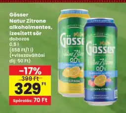 Spar Gösser Natur Zitrone alkoholmentes, ízesített sör ajánlat