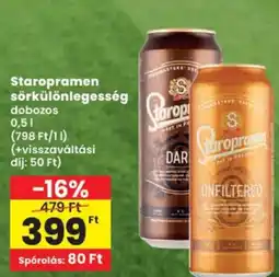 Spar Staropramen sörkülönlegesség ajánlat