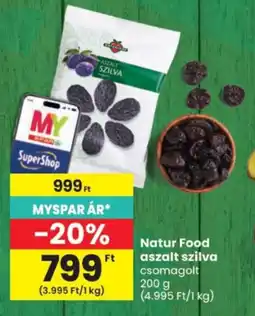 Spar Natur Food aszalt szilva ajánlat