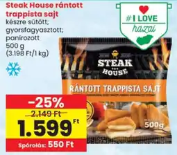 Spar Steak House rántott trappista sajt ajánlat