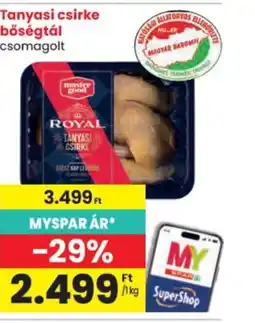 Spar Master Good Tanyasi csirke bőségtál ajánlat