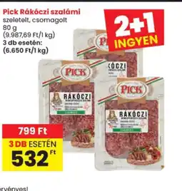 Spar Pick Rákóczi szalámi ajánlat