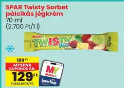 Spar Spar Twisty Sorbet pálcikás jégkrém ajánlat