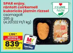 Spar Spar enjoy. Rántott csirkemell kukoricás jázmin rizzsel ajánlat
