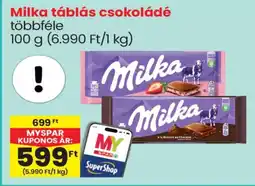 Spar Milka táblás csokoládé ajánlat