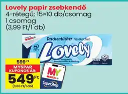 Spar Lovely papír zsebkendő ajánlat