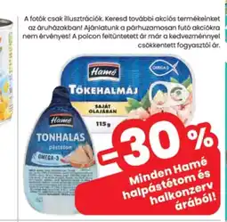 Spar Hamé pástétom és halkonzerv ajánlat