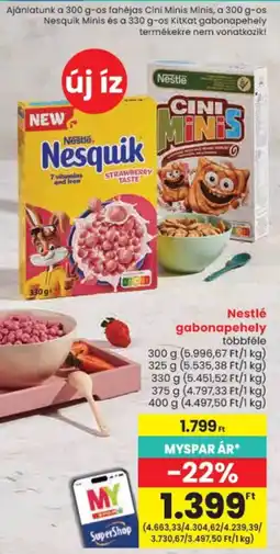 Spar Nestlé gabonapehely ajánlat