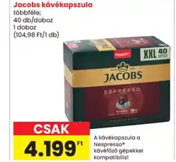 Spar Jacobs kávékapszula ajánlat
