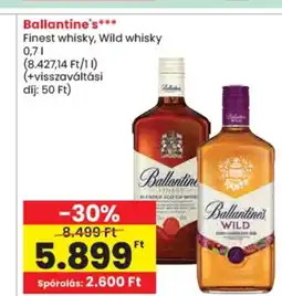 Spar Ballantines Finest whisky, Wild whisky ajánlat