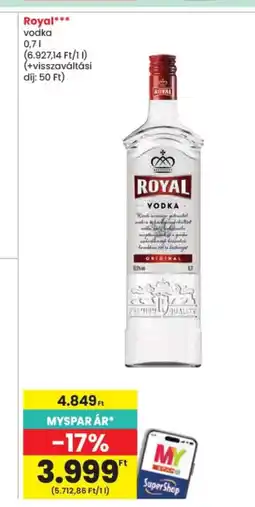 Spar Royal vodka ajánlat