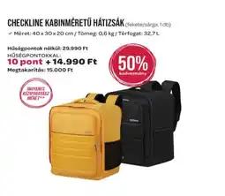 Spar Checkline kabinméretű hátizsák ajánlat