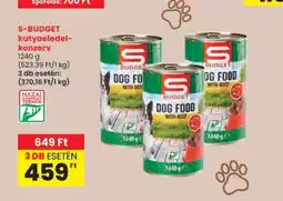 Spar S-BUDGET kutyaeledel-konzerv ajánlat