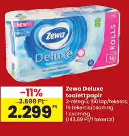 Spar Zewa Deluxe toalettpapír ajánlat