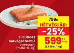 Spar S-BUDGET norvég lazacfilé ajánlat