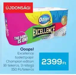 GRoby Ooops! Excellence toalettpapír Champion edition ajánlat