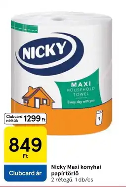 Tesco Nicky Maxi konyhai papírtörlő ajánlat