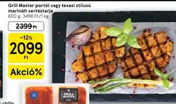 Tesco Grill Master portói vagy texasi stílusú marinált sertéstarja ajánlat