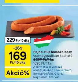 Tesco Hajnal Hús lecsókolbász ajánlat
