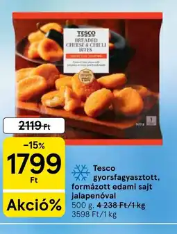Tesco Tesco gyorsfagyasztott, formázott edami sajt jalapenóval ajánlat