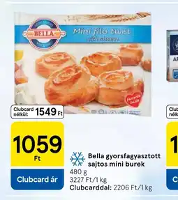 Tesco Bella gyorsfagyasztott sajtos mini burek ajánlat