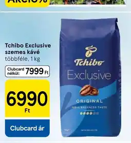 Tesco Tchibo Exclusive szemes kávé ajánlat