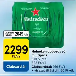 Tesco Heineken dobozos sör multipack ajánlat