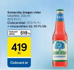 Tesco Somersby üveges cider ajánlat