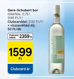Tesco Gere-Schubert bor ajánlat