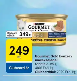 Tesco Purina Gourmet Gold konzerv macskaeledel ajánlat